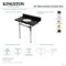 Kingston Brass 36-Inch Black Granite Console Sink with Stainless Steel Legs, 8-Inch, 3-Hole KVPK36KOQ1 - alternate 2