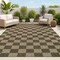 Jonathan Y Mason Smart Jute Geometric Boho Checker Weave Natural/Brown 4 ft. x 6 ft. Indoor/Outdoor Area Rug FXV200B-4 - alternate 1