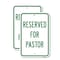 Signmission Reserved For Pastor, 18'' X 24'' 2 Signs, Heavy Gauge Aluminum, 2PK A-1824-2PACK-24797 - alternate 1