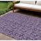 Homeroots 10' X 14' Purple Eggplant And Ivory Floral Washable Indoor Outdoor Area Rug 581923 - alternate 1