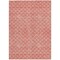 Homeroots 3' X 5' Salmon And Ivory Geometric Washable Indoor Outdoor Area Rug 596201 - alternate 8