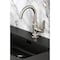 Kingston Brass One-Handle Single-Hole Bathroom Faucet with Deck Plate and Push Pop-Up Drain, Brushed Nickel KSD2218KL - alternate 6