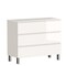 Homeroots 40" White Wood Freestanding Bathroom Vanity With White Sink And Three Drawers 624155 - alternate 1
