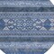 Homeroots 8' Navy Blue And Denim Blue Round Southwestern Washable Indoor Outdoor Area Rug 582832 - alternate 8