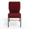 Flash Furniture Fabric Church Chair, Burgundy Patterned XU-CH-60096-BY-BAS-GG - alternate 9