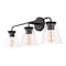 Jonathan Y Kondo 27" 3-Light Modern Farmhouse Iron LED Vanity, Oil Rubbed Bronze/Clear JYL9908A - alternate 11