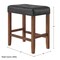 Alaterre Furniture Madison Backless Counter Height Stool True Walnut Finish with Black PU AVMA2170 - alternate 15