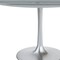 Homeroots 48" Gray and Silver Marble and Aluminum Pedestal Base Round Top Dining Table 572238 - alternate 8