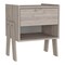 Homeroots 22" Light Gray Wood One Drawer Nightstand 477922 - alternate 5