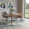 Homeroots 47" Walnut Wood Self-Storing Leaf Extendable Dining Table 631301 - alternate 9