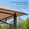 Sunjoy 8 ft. x 5 ft. Brown Steel 2-tier Grill Gazebo with Tan and Brown Canopy A103002203 - alternate 8