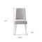 Homeroots 23" Gray And White Solid Wood And Upholstered Fabric Parsons Chair 530241 - alternate 7