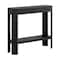 Alaterre Furniture Fluted Solid Wood Console Table 36 in Modern Entryway Table with Storage Shelf AFTBL-026 - alternate 8