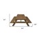 Homeroots 94" Brown Solid Wood Outdoor Picnic Table with Umbrella Hole 525008 - alternate 4