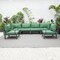 Leisuremod Hamilton 6-Piece Aluminum Patio Conversation Set With Cushions, Green HSBL-6G - alternate 7