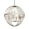 Homeroots Gold Caged Six Light Metal and Glass Dimmable Chandelier With Gold Shades 611346 - alternate 1