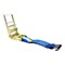 Mytee Products 4in x 30ft Ratchet Straps w/ flat hook, WLL 5,400 Trailer Tie Down - Blue RS430B - alternate 5