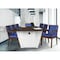 Regency Regent WallGuard Guest & Reception Waiting Room Wood Side Chair - Neo Walnut / Navy Blue Vinyl 9875NWNV - alternate 10