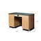 Diversified Spaces Instructor's Desk, Oak, Wood Frame, 60 in W, Black/Red 1216KF-R - alternate 5