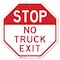 Signmission Stop No Truck Exit, 10 Inch X 10 Inch, Aluminum Metal Signs OC-A-10-324 - alternate 1