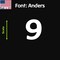 Aacc Self-Adhesive Vinyl Number: 9, Size: 30 cm. Color: White Font: Anders, 4PK AACC-Anders-N9-White-M30x4 - alternate 1
