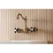 Kingston Brass Double-Handle Wall Mount Bathroom Faucet, Antique Brass KS1253PKX - alternate 5