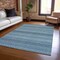 Homeroots 3' X 5' Teal Blue And Aqua Striped Washable Indoor Outdoor Area Rug 610612 - alternate 9