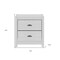 Homeroots 23" Solid Wood Distressed Two Drawer Nightstand 490275 - alternate 4