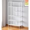 Homeroots 72" White Metal Five Tier Etagere Bookcase 527589 - alternate 4