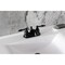 Kingston Brass Double-Handle 4" Centerset Bathroom Faucet with Pop-Up Drain, Matte Black FB2600KL - alternate 5