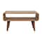 Homeroots 26in Brown Solid Wood Open Shelving TV Stand 719190 - alternate 1