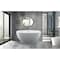 Kingston Brass 55" Acrylic Oval Double Ended Freestanding Tub with Drain, Glossy White VTOV553023U - alternate 5