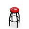 Holland Bar Stool Co 36" Blk Wrinkle Louisiana-Lafayette Swivel Bar Stool, Accent Ring L8B2B36LA-Laf - alternate 1