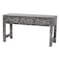 Bali & Pari Elara Coastal Black and White Mother of Pearl Capiz Shell 3-Drawer Console Table 252-13984-ZORO - alternate 1