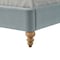 Homeroots Blue Solid Wood King Tufted Upholstered Linen Bed 544875 - alternate 8