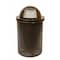 Mytcoat Trash Receptacle, Dome Lid, Liner, 32 Gal, Brown, Punched Steel, Textured Coating 804373 - alternate 1