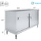 Amgood 24 in. x 60 in. x 35 in. Stainless Steel Enclosed Base Cabinet w/Sliding Doors and Adjustable Shelf AMG CABINET EDC-2460-Z - alternate 5