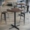 Flash Furniture 36" Round Tabletop, Seamless Surface Technology, Dark Brown with 30" x 30" Black Bar Height X-Base ST-RD36-WBR-T3030B-GG - alternate 8