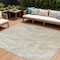 Homeroots 9' X 12' Beige And Silver Abstract Washable Indoor Outdoor Area Rug 618356 - alternate 1