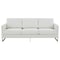 Leisuremod Lincoln Upholstered Leather Sofa with Gold Frame, White LA83W-L - alternate 7