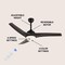 Jonathan Y Sully 52" 1-Light Contemporary Industrial Iron/Plastic Mobile-App/Remote-Controlled 6-Speed Propelle JYL9717C - alternate 18
