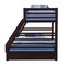 Homeroots Espresso Twin Over Queen Solid Wood Bunk Bed With Storage 285312 - alternate 5