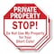 Signmission Private Property Stop! Do Not Use M, 6 inch X 6 inch, Plastic Sign, 2PK OC-P-2PACK-6-143 - alternate 1