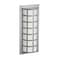 Besa Lighting Scala 20 Outdoor Sconce, White Acrylic, Silver Finish, 2x60W Incandescent SCALA20-WA-SL - alternate 1