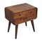 Homeroots 22" Brown Solid Wood Two Drawer Nightstand 701734 - alternate 9