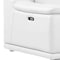 Homeroots White Leather Modular L Shaped Seven Piece Corner Sectional With Console 643905 - alternate 3