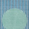 Homeroots 5' X 8' Teal Blue And Aqua Striped Washable Indoor Outdoor Area Rug 597200 - alternate 9