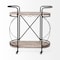 Homeroots 15in Black Solid Wood and Steel Round Rolling Kitchen Cart With Storage 376019 - alternate 7