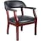 Boss Guest Chair, Black Seat, Black Back, 24" W 26" L 31" H, Fixed Arms, Fabric Seat B9540-BK - alternate 1