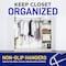 Lifemaster Plastic Clothes Hanger Set, Lightweight, Non-Slip, 360 Deg Swivel Hook, Gray, 80PK LMNOSL88 - alternate 6